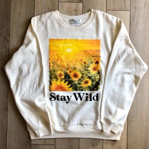 Stay Wild Sunflower Swetershirt